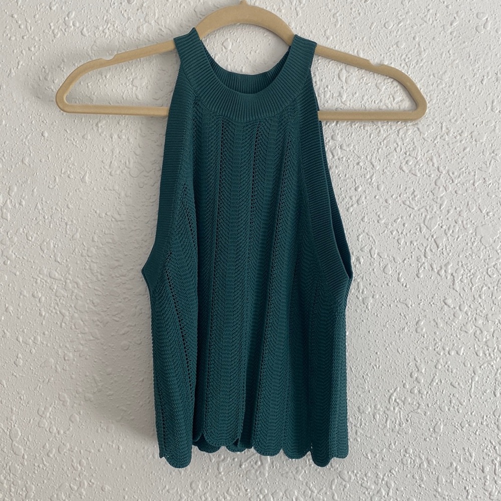 Wilfred turquoise, knitted Tank Top SMALL